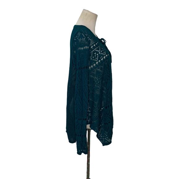 John Paul Richard green long sleeves tunic sweater size M - Picture 7 of 12